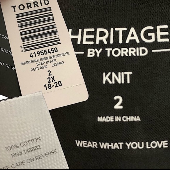 TORRID‎ “Fortune Teller” V-Neck Cotton Relax Fit Distressed Tee NWT - Picture 6 of 6